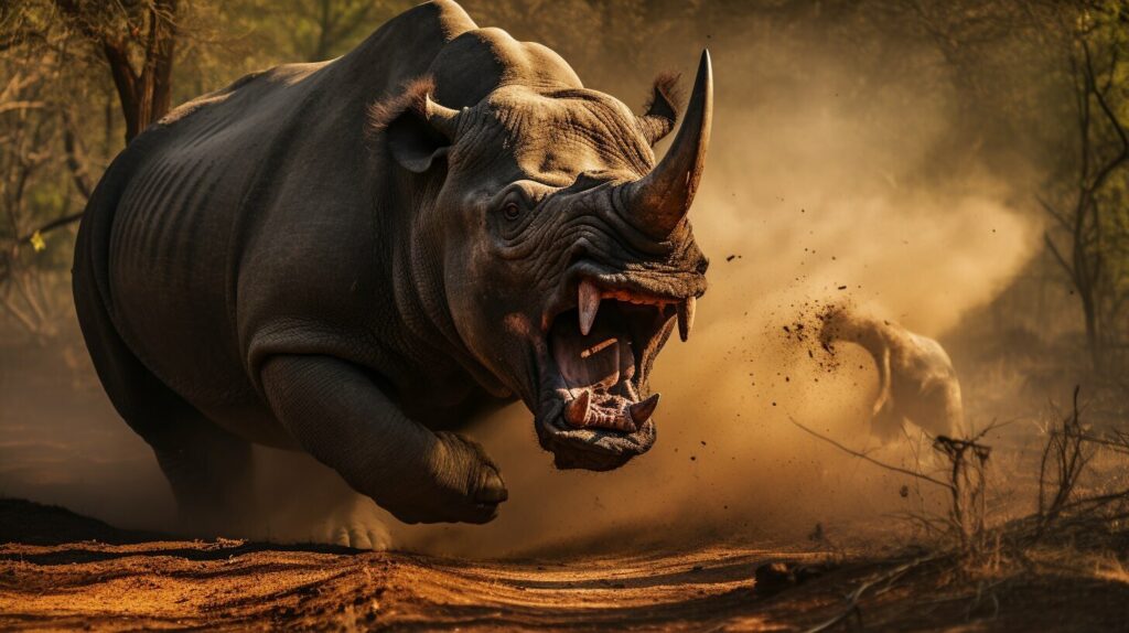 Rhino Vs Bear Behavior