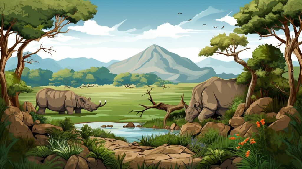 Rhino Vs Bear habitat